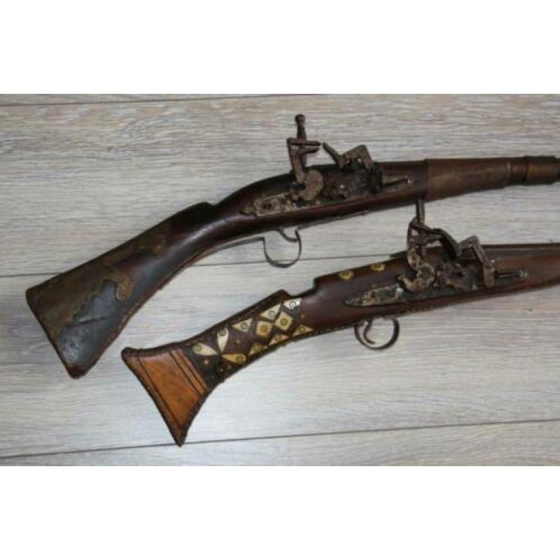 2 Ottomaanse rijk musket geweer Shishana/Tufek 18e eeuws