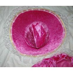 Leuke roze/wit/gouden PIRAAT/ZEEROVER/PIRATES jurk + hoed