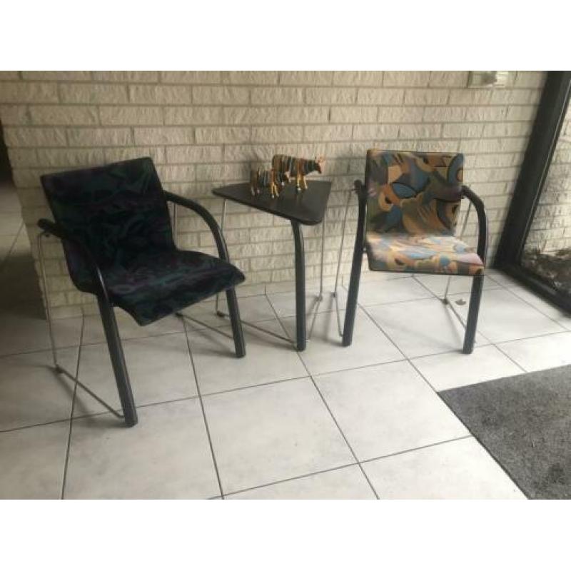 Thonet design set (twee stoelen + tafeltje)