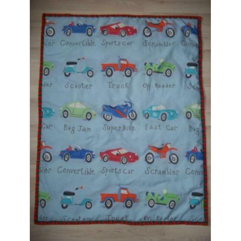 Babydeken boxkleed voertuigen auto's stoer handmade incl vzk