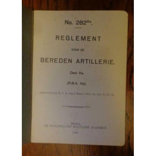 Regelement bereden artillerie (5 deeltjes)