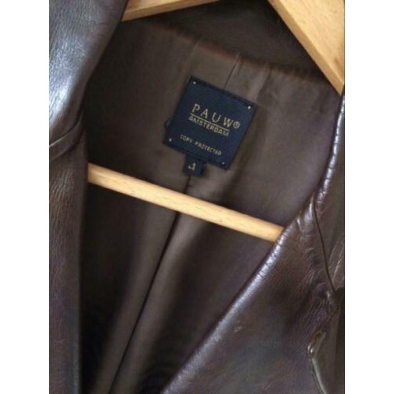 Pauw vintage jasje/blazer leer mt. 1