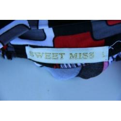 Jurk rood/grijs Sweet Miss mt L
