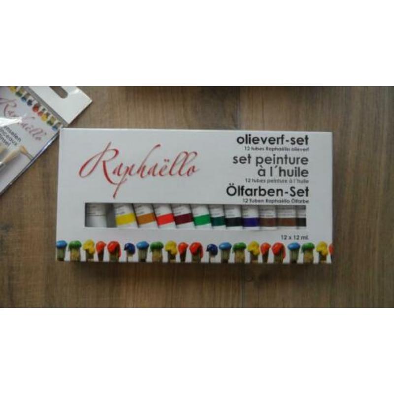 Schilderset Raphaello (canvas, pallet, olieverf en penselen)