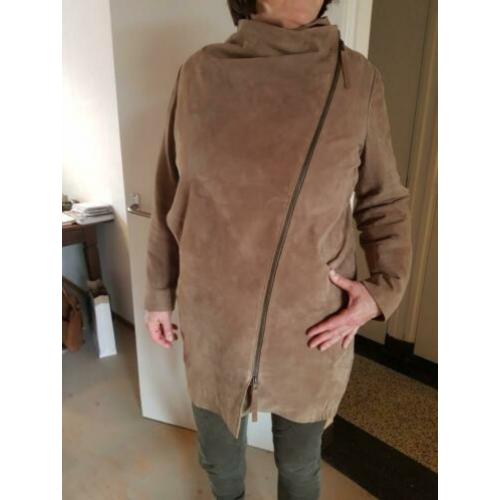 Humanoid lamsuede jas (dames). Maat L, supersoepel en zacht