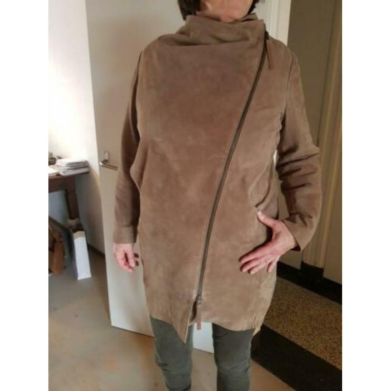 Humanoid lamsuede jas (dames). Maat L, supersoepel en zacht