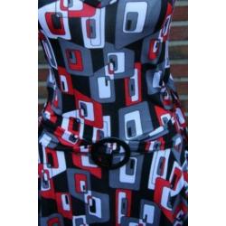Jurk rood/grijs Sweet Miss mt L