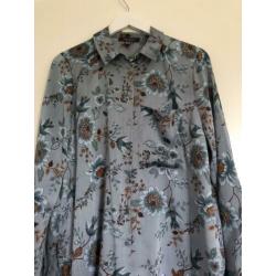 Nieuwe satijn look bloemenprint blouse