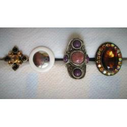 Ring~Theater~Toneel~Kostuumsieraden~Ringen~Grote Stenen~Carn