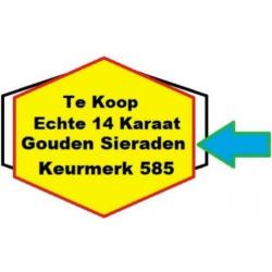 14k Gouden Oorbellen diameter 6cm, dikte 1,6 mm (gebruikt)