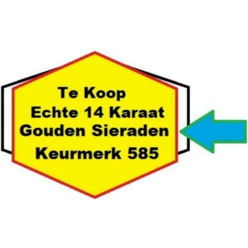 14k Gouden Oorbellen diameter 6cm, dikte 1,6 mm (gebruikt)