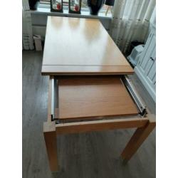 Eiken eettafel 88 breed en 160 lang en 76 hoog 60