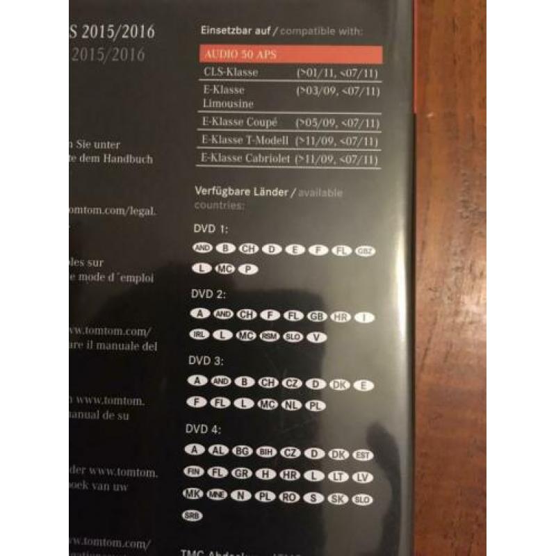 Mercedes navigatie update 2015/2016 audio 50 aps dvd Europa