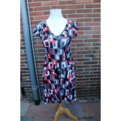 Jurk rood/grijs Sweet Miss mt L