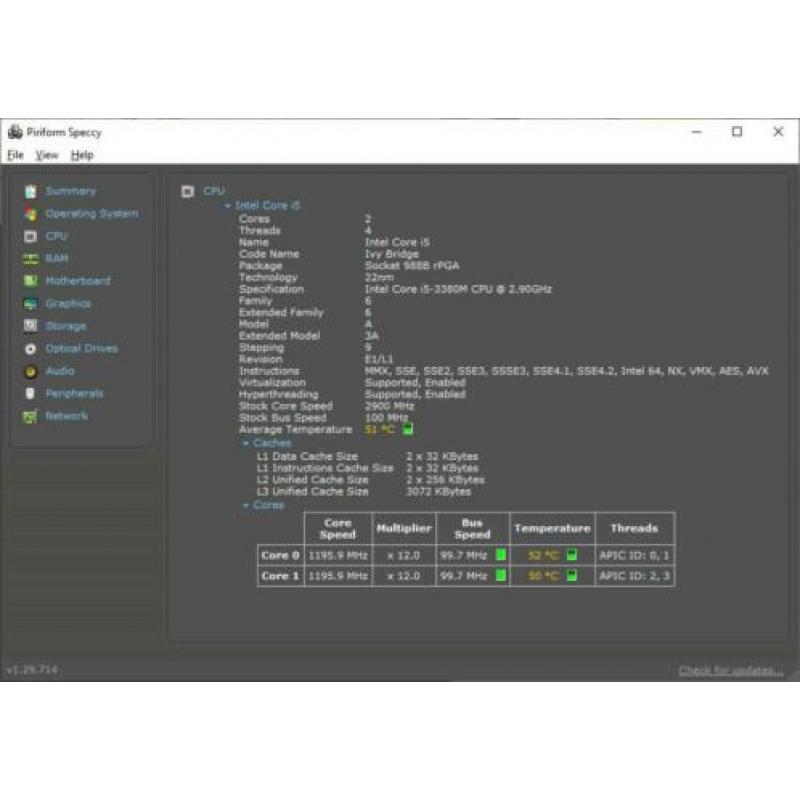 Dell E6430 laptop I5, 128 GB SSD, 8 GB RAM, 500 GB HDD