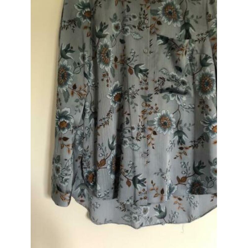 Nieuwe satijn look bloemenprint blouse