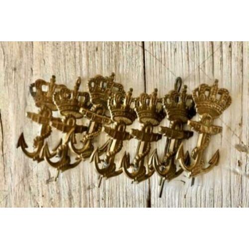 Korps Mariniers/Marine Oud Koper/Messing Baret Embleem