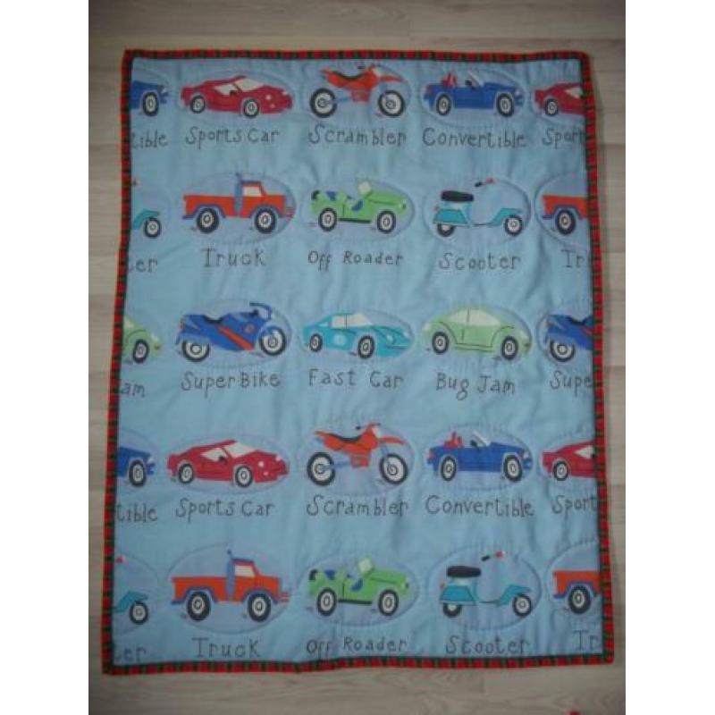 Babydeken boxkleed voertuigen auto's stoer handmade incl vzk