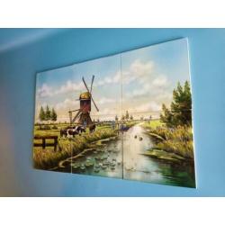 T Fruhlker – TEGELTABLEAU HOLLANDS LANDSCHAP