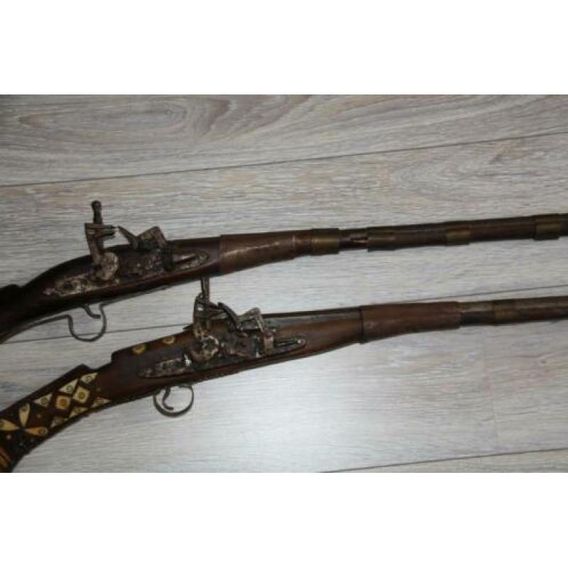 2 Ottomaanse rijk musket geweer Shishana/Tufek 18e eeuws