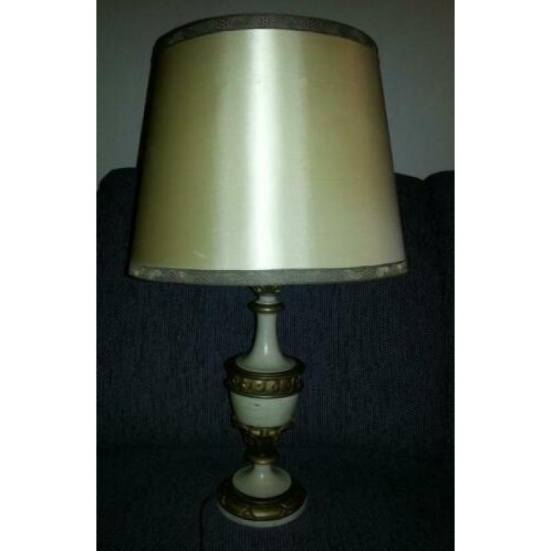 schemerlamp tafel lampcreme champagne - 50 60 70 - vintage