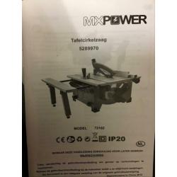 Cirkelzaag MX Power 1200 W. Tafelmodel nieuw in doos