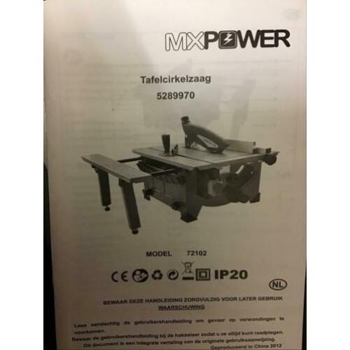 Cirkelzaag MX Power 1200 W. Tafelmodel nieuw in doos