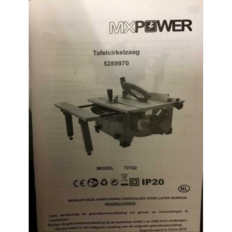 Cirkelzaag MX Power 1200 W. Tafelmodel nieuw in doos