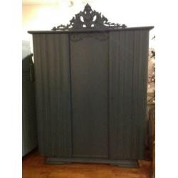 Vintage kast, brocante kledingkast, oude linnenkast VdlM