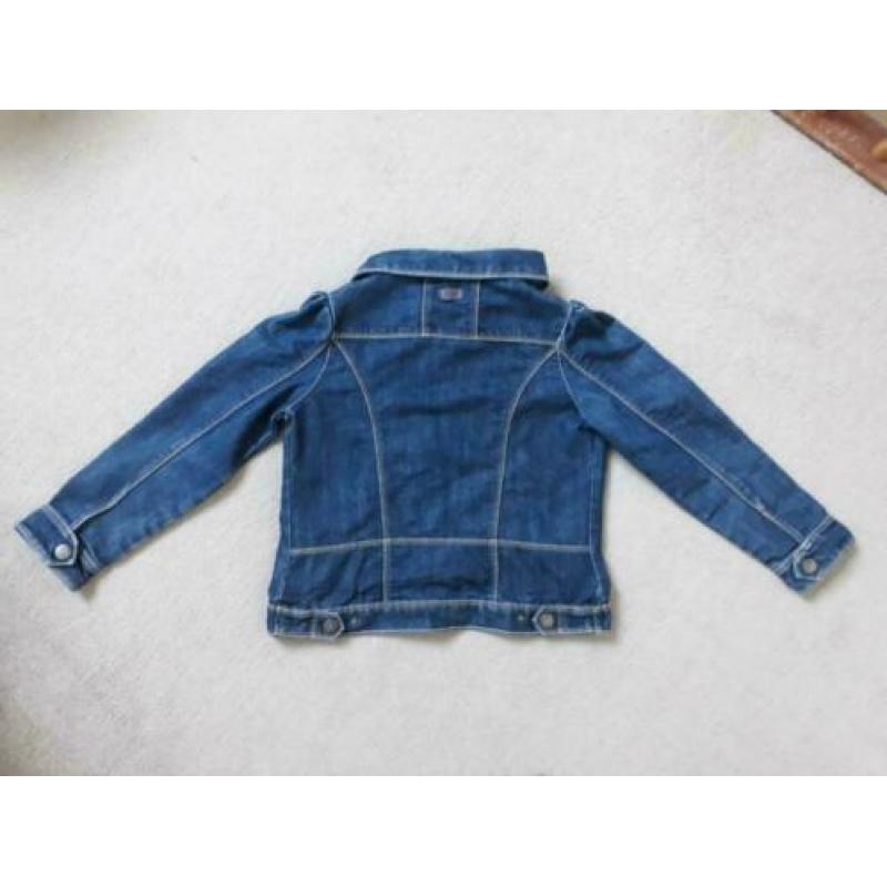 Blauwe spijkerjas maat 128 Okaidi jeans