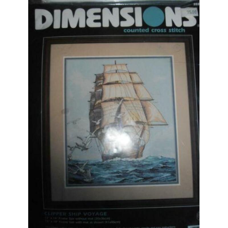 Borduurpakket Clipper schip DImensions nieuw