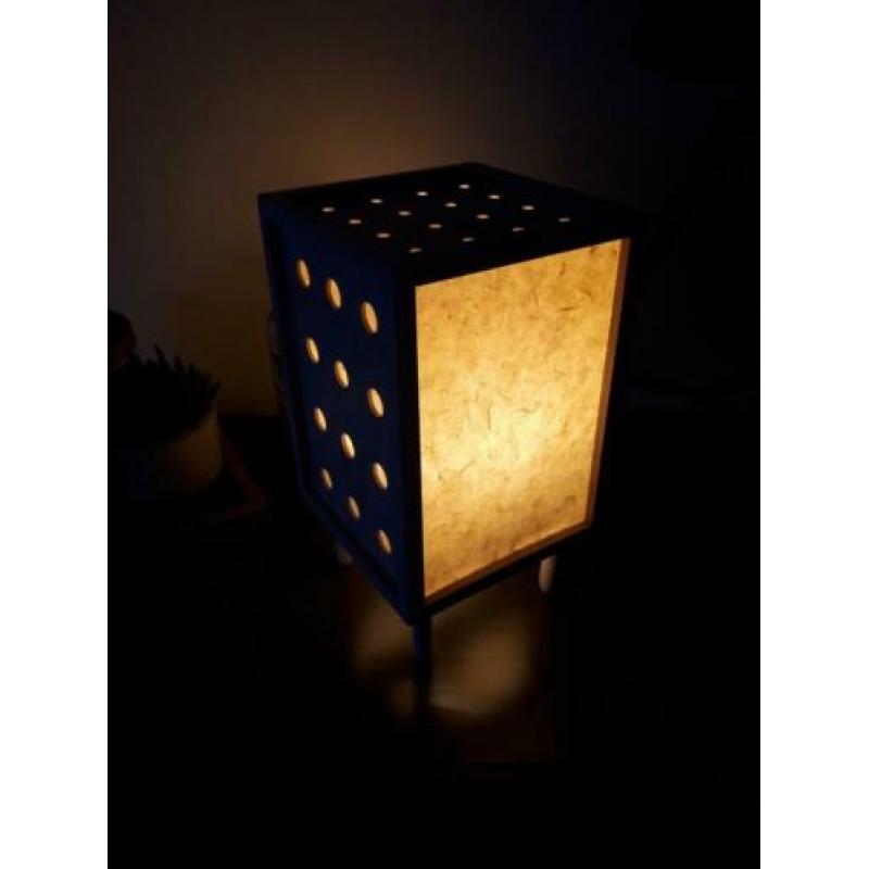 zgan Unieke houten sfeervolle lamp met warm licht