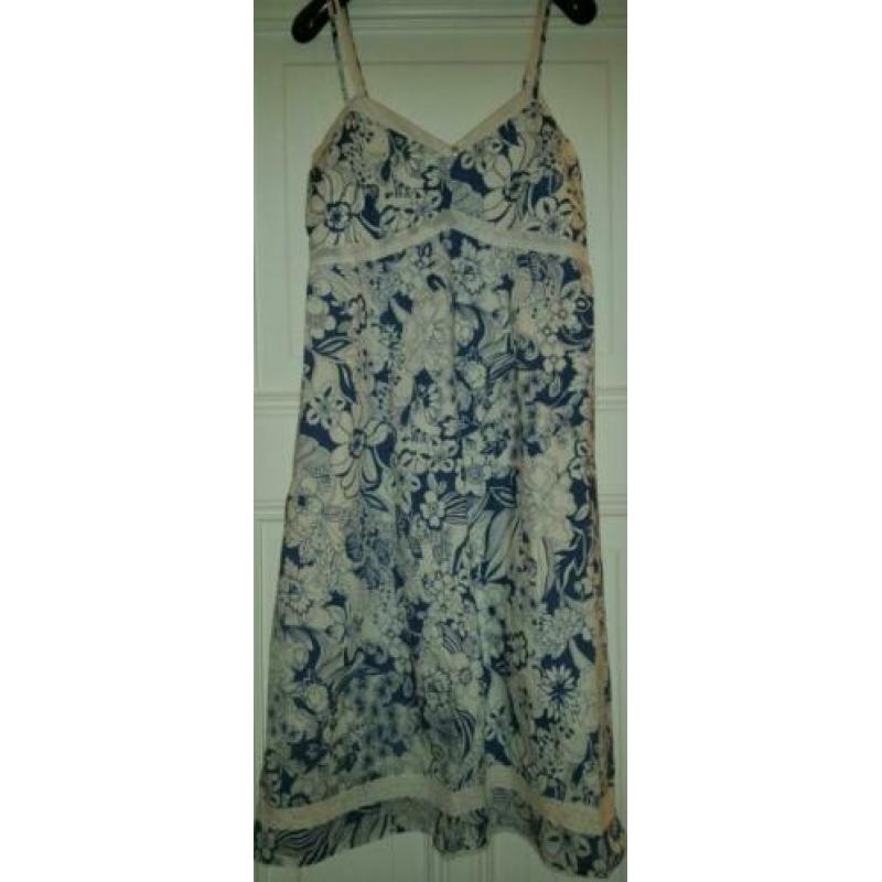 Geisha - jurk jeans blauw tinten broderie katoen Maat 34/36