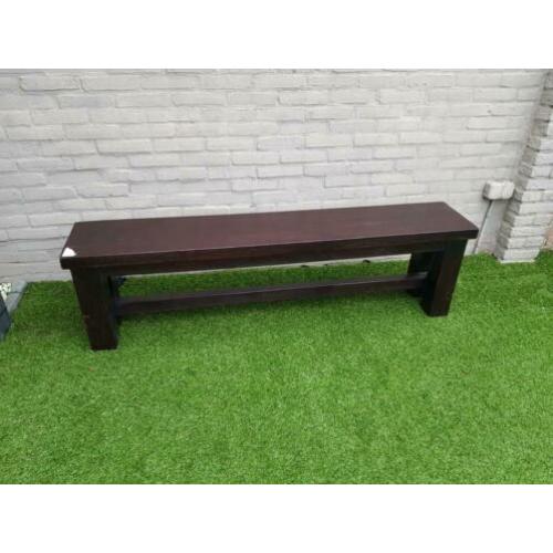 Eettafel bank hout teak tuinbank halbank zwaar model 160 cm
