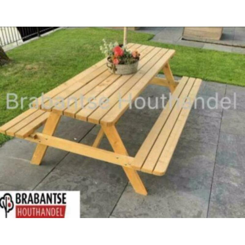 Picknicktafel nieuw SUPER kwaliteit tuinbank houten bank