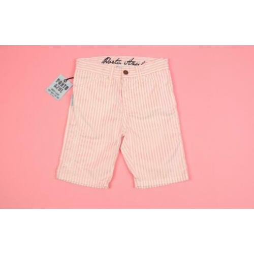 *NIEUW* Porto Azul bermuda short wit roze krijtstreep mt 110