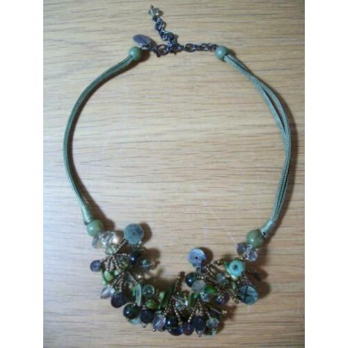Verstelbare Ketting Kralen – Groen Goud – Wings - zgan