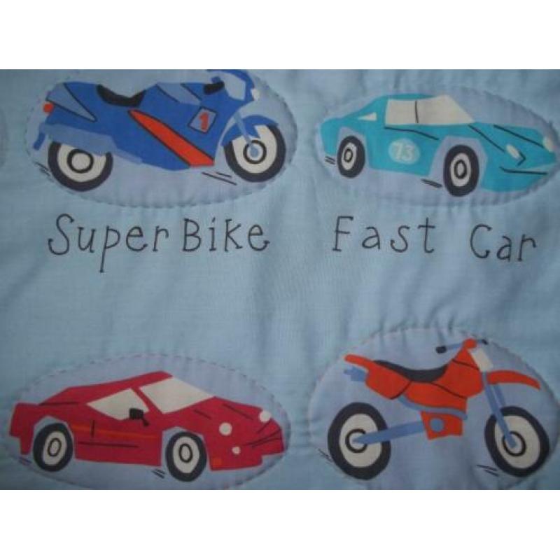 Babydeken boxkleed voertuigen auto's stoer handmade incl vzk