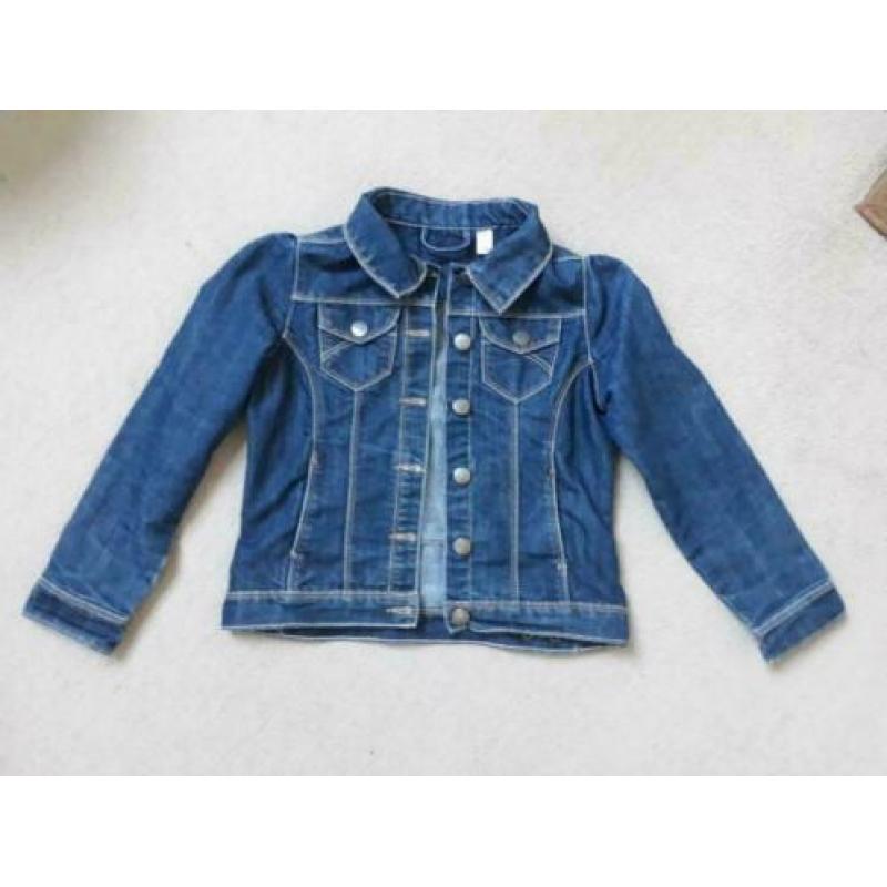 Blauwe spijkerjas maat 128 Okaidi jeans