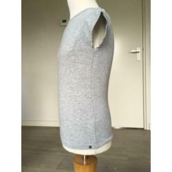 NO NO shirt grijs + stretch nieuwstaat mt 122 / 128 D4