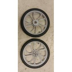 Tomos set grijze velgen