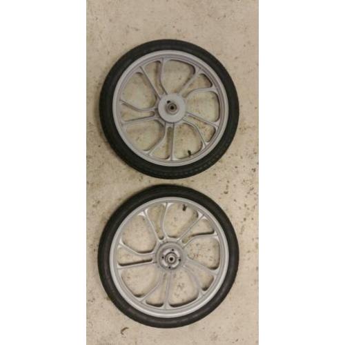 Tomos set grijze velgen
