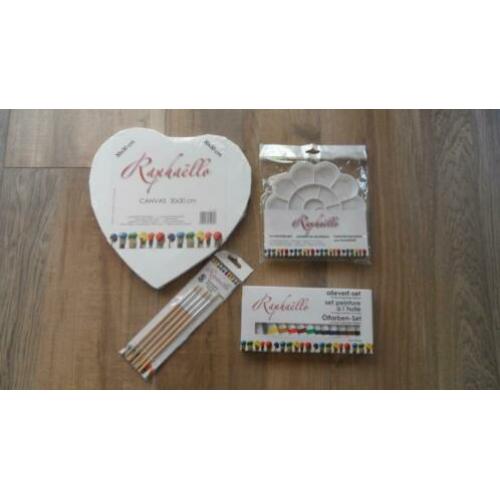 Schilderset Raphaello (canvas, pallet, olieverf en penselen)