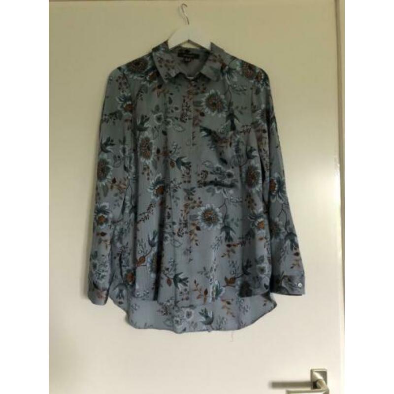 Nieuwe satijn look bloemenprint blouse