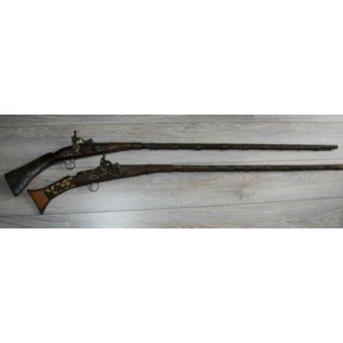 2 Ottomaanse rijk musket geweer Shishana/Tufek 18e eeuws