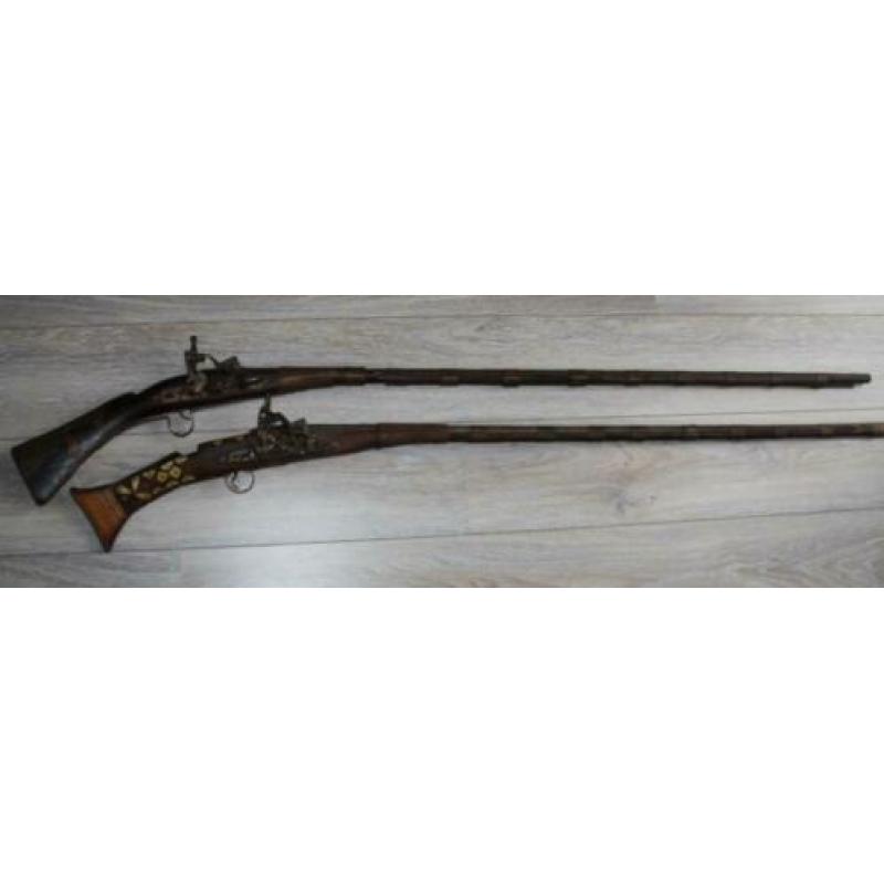 2 Ottomaanse rijk musket geweer Shishana/Tufek 18e eeuws