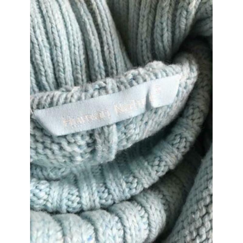 Human Nature poncho trui blauw 1 maat Nieuwstaat??mooi??
