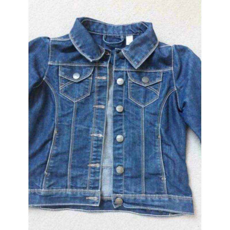Blauwe spijkerjas maat 128 Okaidi jeans
