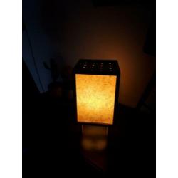 zgan Unieke houten sfeervolle lamp met warm licht