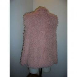 D4A Marccain fake fure vest bodywarmer fluffy bont roze N3